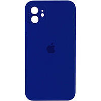 Чохол Silicone Case Square Full Camera Protective (AA) для Apple iPhone 11 (6.1") (Синій / Deep navy) 40234