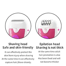 Жіночий епілятор електробритва 2в1 VGR V-722 для обличчя й тіла, акумуляторний епілятор — бритва пінцетний, фото 5