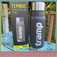 Термос Tramp для кофе чая Expedition Line 0.75 надежный туристический термос Трамп для напитков UTRC-031-grey