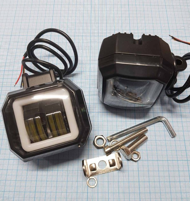 Led фара додаткова, квадратна 20QB, фото 1