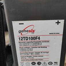 Акумуляторна батарея Genesis 12TD100F 12В 100Агод, фото 5