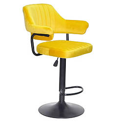 Стільчик для візажу Jef Velor Black жовтий