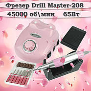 Фрезер для манікюру Drill Master ZS-603 65 Вт 45000об добрий потужний професійний манікюрний фрезер DM 208, фото 5