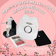 Набір для манікюру фрезер ZS 603 65W + LED-UV лампа для манікюру SunOne 48W витяжка 80Вт + лак у подарунок, фото 5