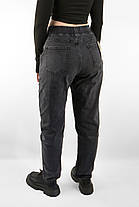 Джинси МОМ на гумці Єврозима Жіночі стильні джинси у великих розмірах від 31 до 38 Чорний, фото 3