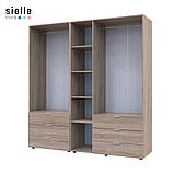 Шафа розпашна для одягу 193,7х49,5х203,4. Шафа без дзеркал Гелар комплект Doros Сонома 2+3 ДСП, фото 4