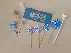 Набір топерів для торта "З Днем народження!"