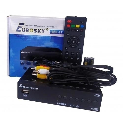 Eurosky — ES-17 IPTV Metal Т2 Тюнер DVB-T/T2/C цифровий ефірний ресивер