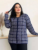 Кардиган Квадрат синій