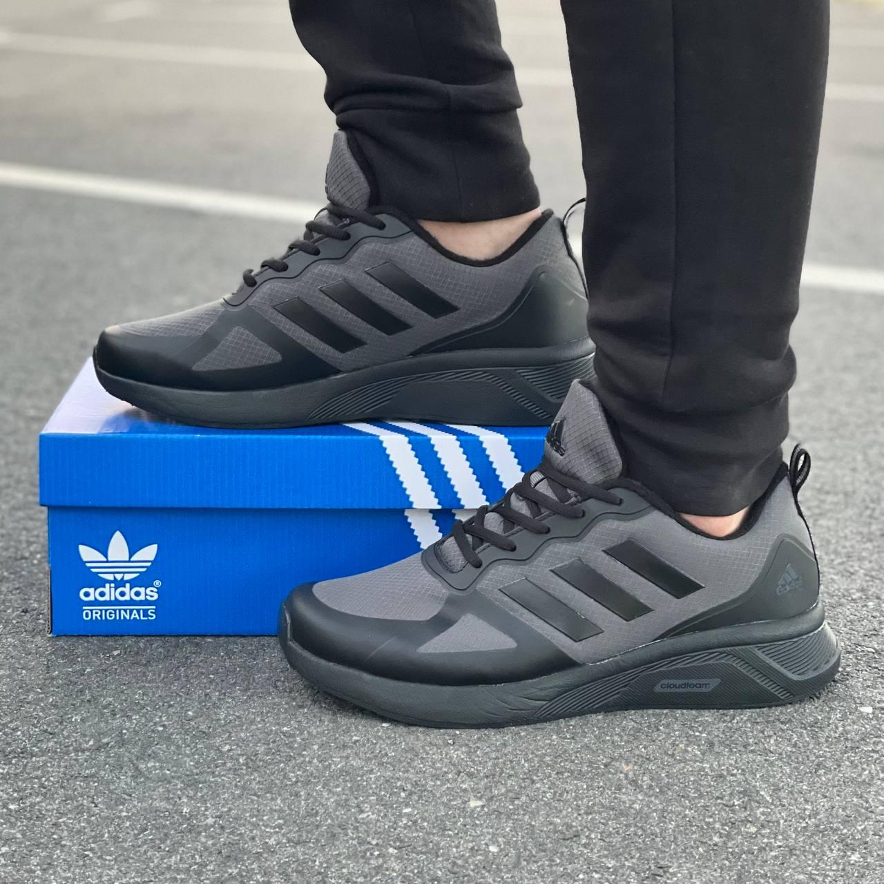 Adidas cloudfoam grey hot sale