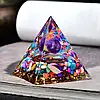 Енергетична піраміда - гармонізатор Color Agate Сім Чакр з кулькою з натурального мінералу / Фен шуй, фото 6