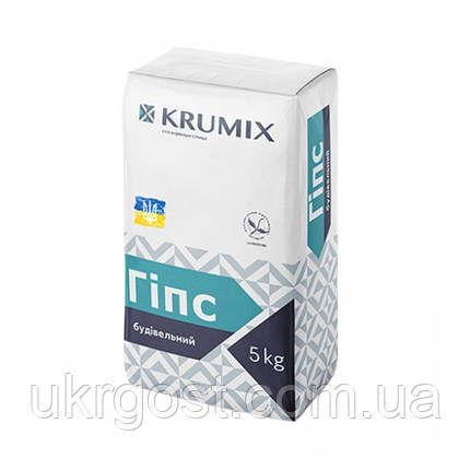 Гіпс будівельний Г-5 Н II KRUMIX 5 кг, фото 1