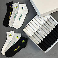 Шкарпетки Stone Island білі чорні сірі | Набір чоловічих брендових шкарпеток 30 пар
