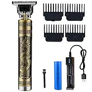 Тример для окантування волосся VINTAGE T9 JX-182 зі змінними насадками, фото 8