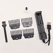 Тример для окантування волосся VINTAGE T9 JX-182 зі змінними насадками, фото 9