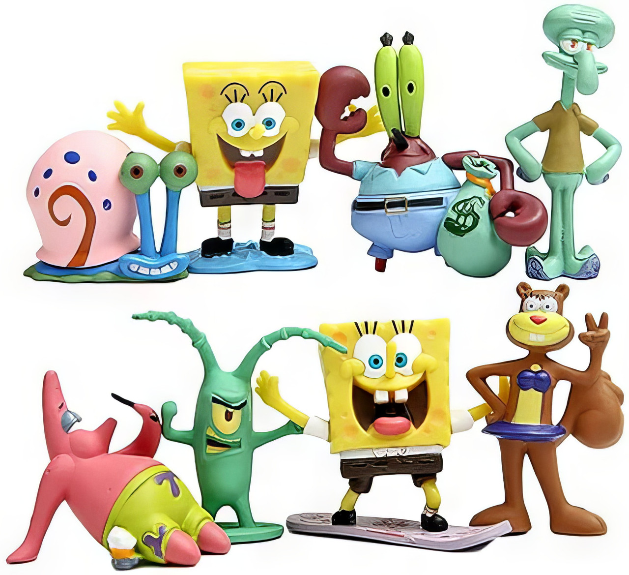 Набор фигурок Губка Боб, 8в1 - Spongebob - фото 1 - id-p1963227184