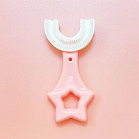 Зубная щетка детская, U-образная, для детей от 2-6 лет Розовая звезда
