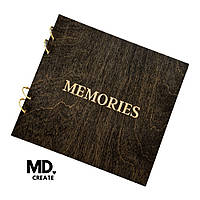 Фотоальбом Wood MEMORIES с деревянной обложкой на кольцах | Деревянный альбом для фото