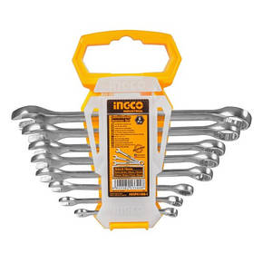 Комплект комбінованих гайкових ключів 6–19 мм 8 шт. INGCO INDUSTRIAL, фото 1