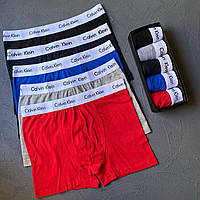 Мужские трусы боксеры Calvin Klein | Набор нижнего белья 5 шт. разные цвета