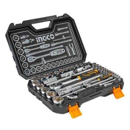 Набір головок торцевих 1/4 " та 1/2" 44 предмети INGCO INDUSTRIAL, фото 1