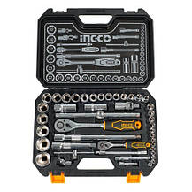 Набір головок торцевих 1/4 " та 1/2" 44 предмети INGCO INDUSTRIAL, фото 2