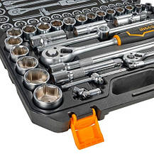 Набір головок торцевих 1/4 " та 1/2" 44 предмети INGCO INDUSTRIAL, фото 4