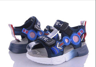 STTOPA Розмір 28-18,5 см. Босоніжки дитячі для хлопчика сині, чорні