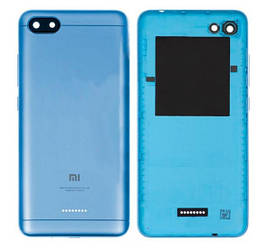 Задня кришка Xiaomi Redmi 6A blue (зі склом камери)