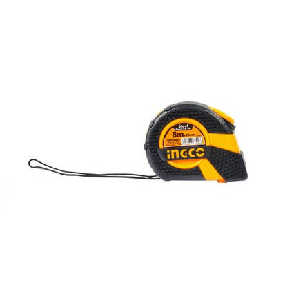 Рулетка 8 м×25 мм автостоп INGCO, фото 1