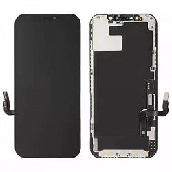 Дисплей iPhone 12/iPhone 12 Pro у зборі із сенсором і рамкою black (GX AMOLED)