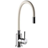 Кухонний змішувач Globus Lux ALPEN SBT1-203S-BEIGE бежевий гнучкий, фото 4