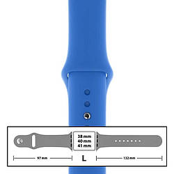 Ремінець силіконовий для Apple Watch 38/40/41 mm розмір L (03) Sky Blue