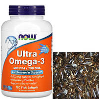 Ультра Омега-3 Now Foods Ultra Omega-3 180 fish гелевых капсул