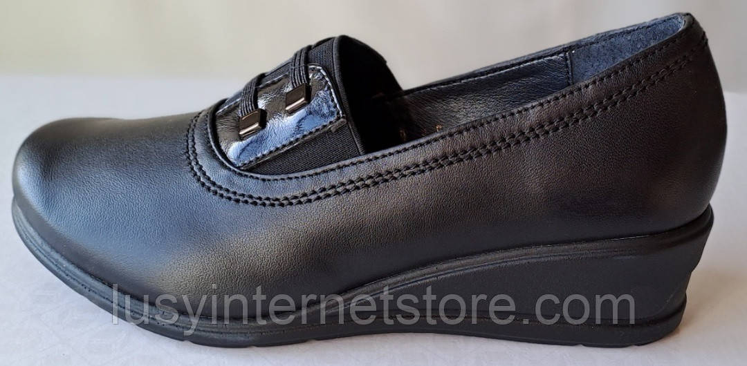 Туфлі чорні шкіряні жіночі від виробника модель БМ23-111, фото 1