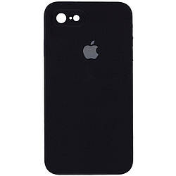 Silicone case for iPhone 7/8/SE 2020 (18) Black (квадратний) square side