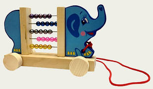 Іграшка-каталка дерев'яна рахівниця Слонік Ranok Creative 8062-01