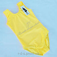 Дитяче трико купальник без рукава жовте, Біфлекс, Без рукава, Трико