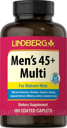 Вітаміни для чоловіків 45+ Lindberg Men's 45+ Multi 180 капс. (на 90 днів), фото 1