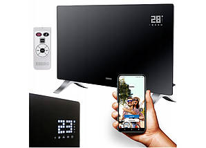 Конвектор нагрівач електричний EBERG EVI PRO 2400 Вт Wi-Fi пульт ДК Чорний