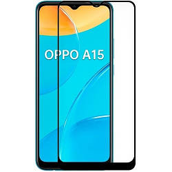Стекло OPPO A15/A15S Full Glue (0.3 мм, 2.5D) black