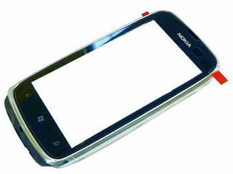 Сенсор Nokia 610 Lumia black with frame orig