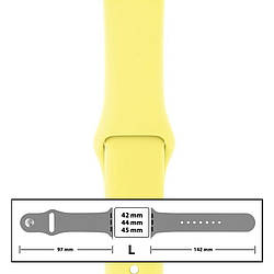 Ремінець силіконовий для Apple Watch 42/44/45 mm розмір L (40) Lemonade