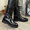 Черевики жіночі лакові на товстій підошві, фото 2