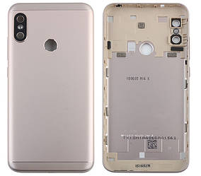 Задня кришка Xiaomi Mi A2 Lite/Redmi 6 Pro gold (зі склом камери) (Original PRC)