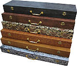 Подарочный набор шампуров "Удачная охота" в кейсе темно-коричневый мрамор, 6 шт, фото 3
