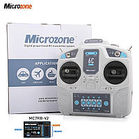 Комплект радиоаппаратуры Microzone MC6C mini 2.4GHz 6CH Controller Transmitter Receiver, пульт + приемник.