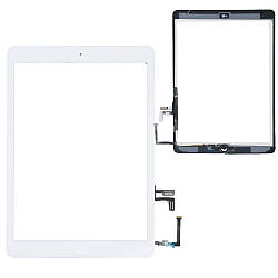 Сенсор iPad Air (iPad 5) зі шлейфом і кнопкою меню (home) white (оригінал)