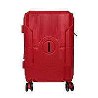 Середня валіза поліпропілен червона (77 л) Арт.635/3 red (M) Worldline Airtex Французька
