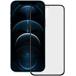 Скло iPhone 12 Pro Max 6.7 (0.3 мм, 6D, чорне) без паковання